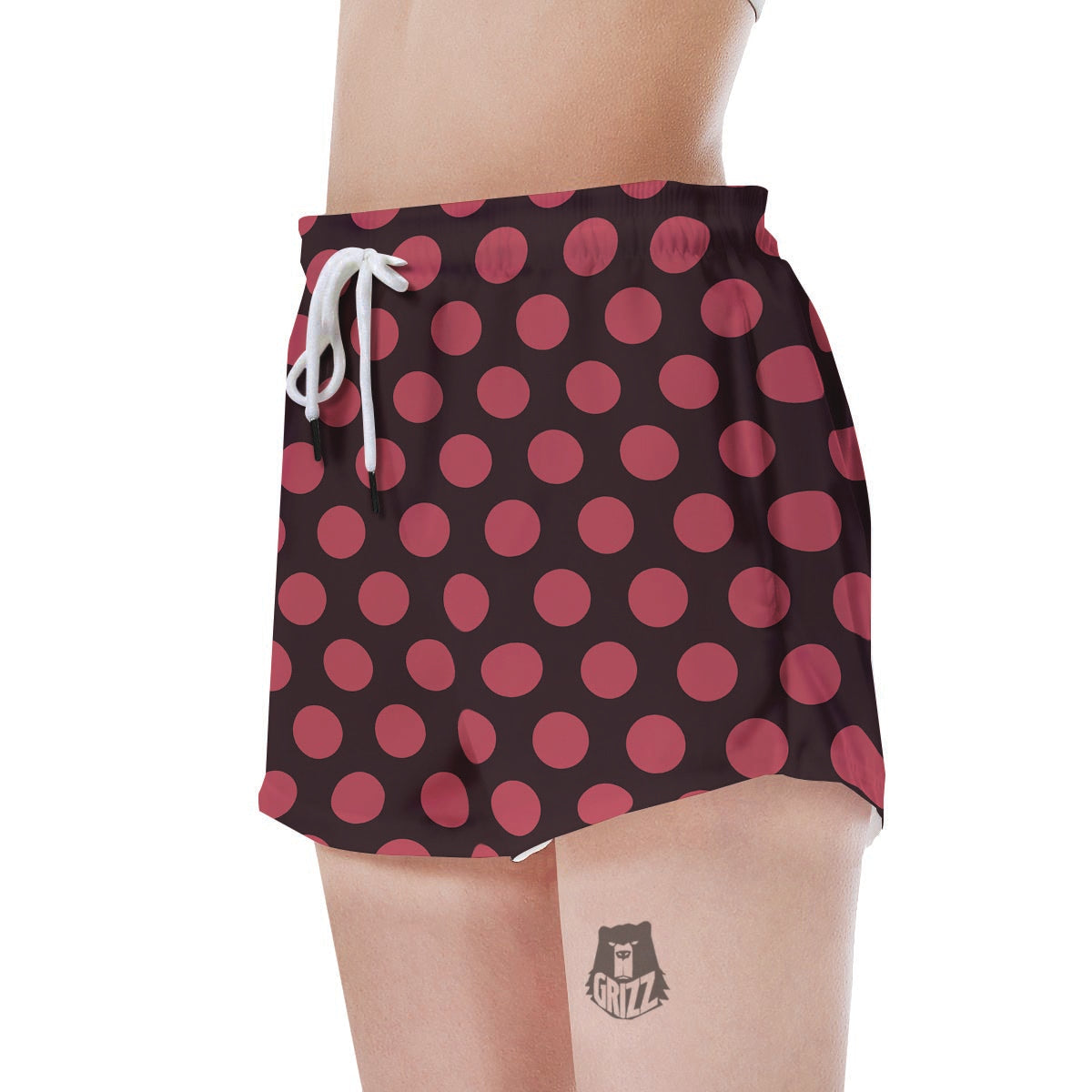 Black And Red Polka Dot Women's Shorts-grizzshop