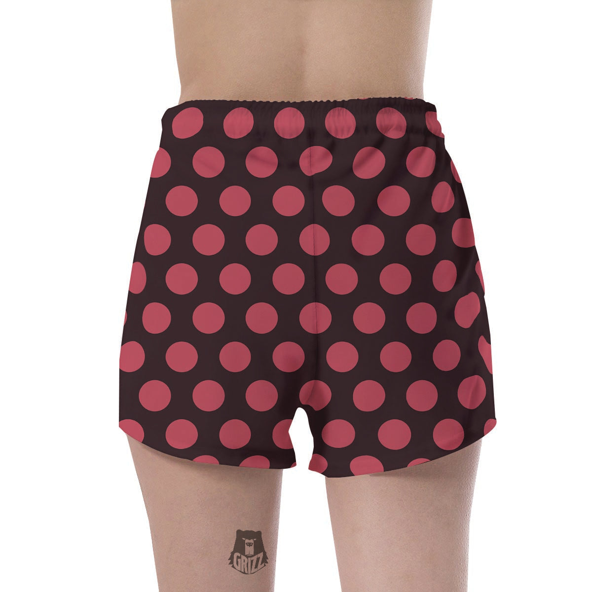 Black And Red Polka Dot Women's Shorts-grizzshop