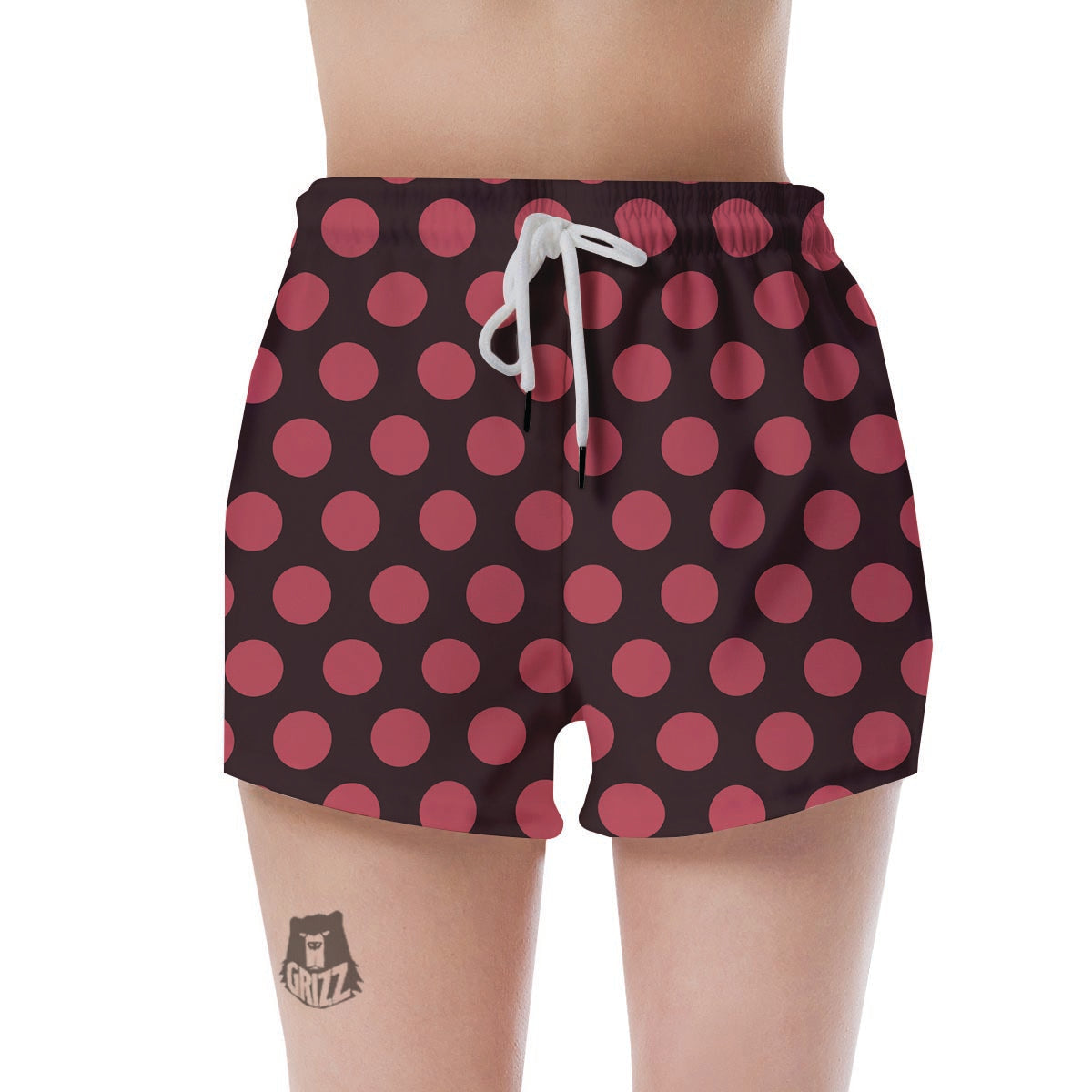 Black And Red Polka Dot Women's Shorts-grizzshop