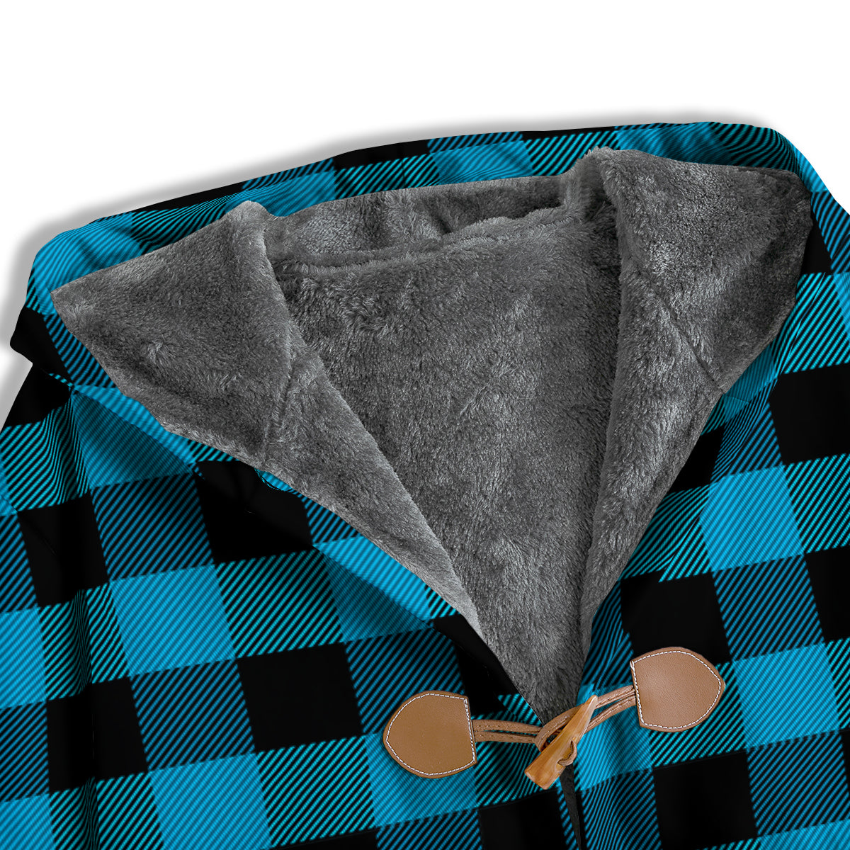 Black And Turquoise Check Print Pattern Men's Windbreaker Jacket-grizzshop