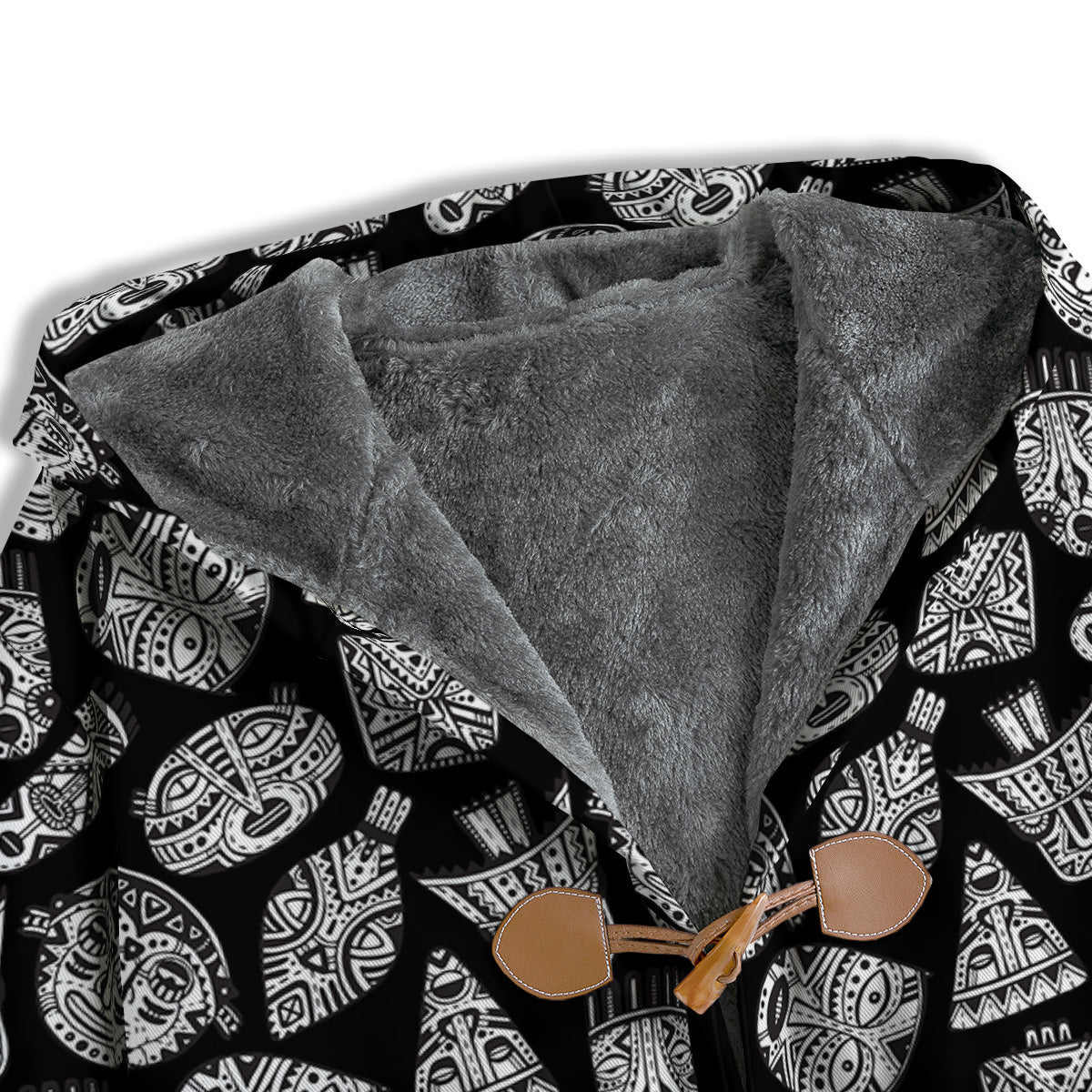Black And White African Fancy Masks Print Pattern Men's Windbreaker Jacket-grizzshop