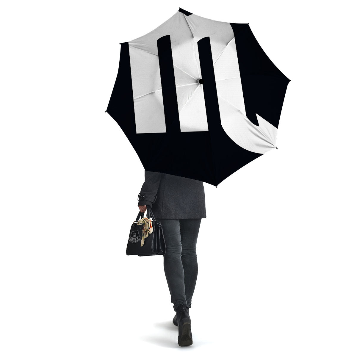 Black And White Scorpio Sign Print Umbrella-grizzshop