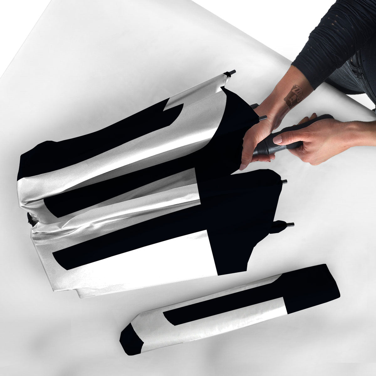 Black And White Scorpio Sign Print Umbrella-grizzshop