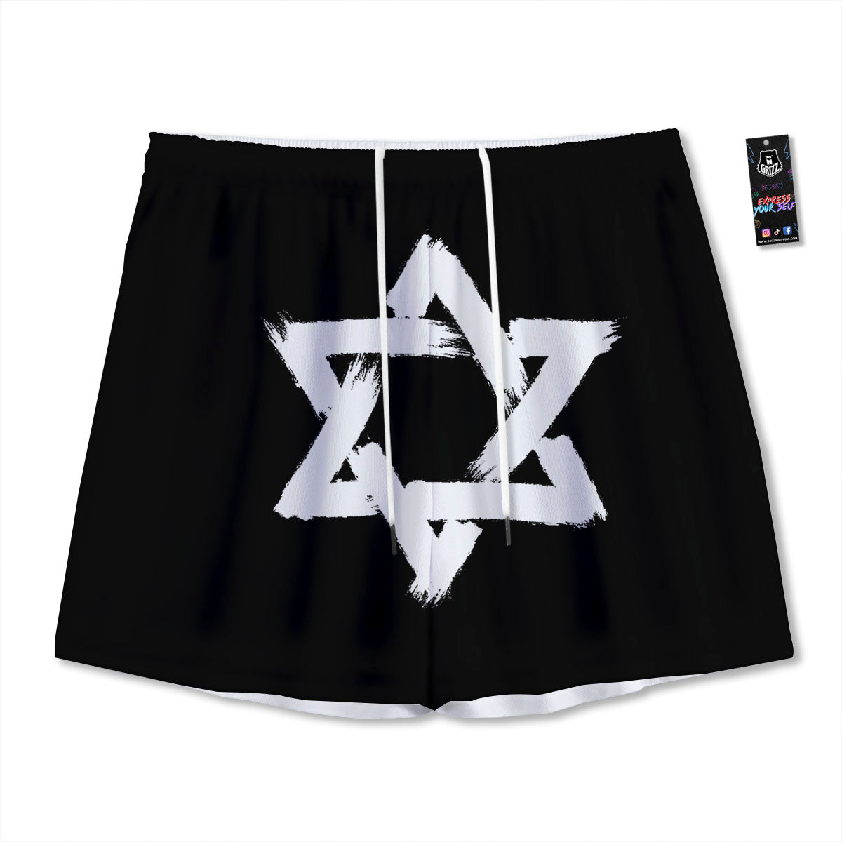 Card Suits Green Playing Print Pattern Mesh Shorts