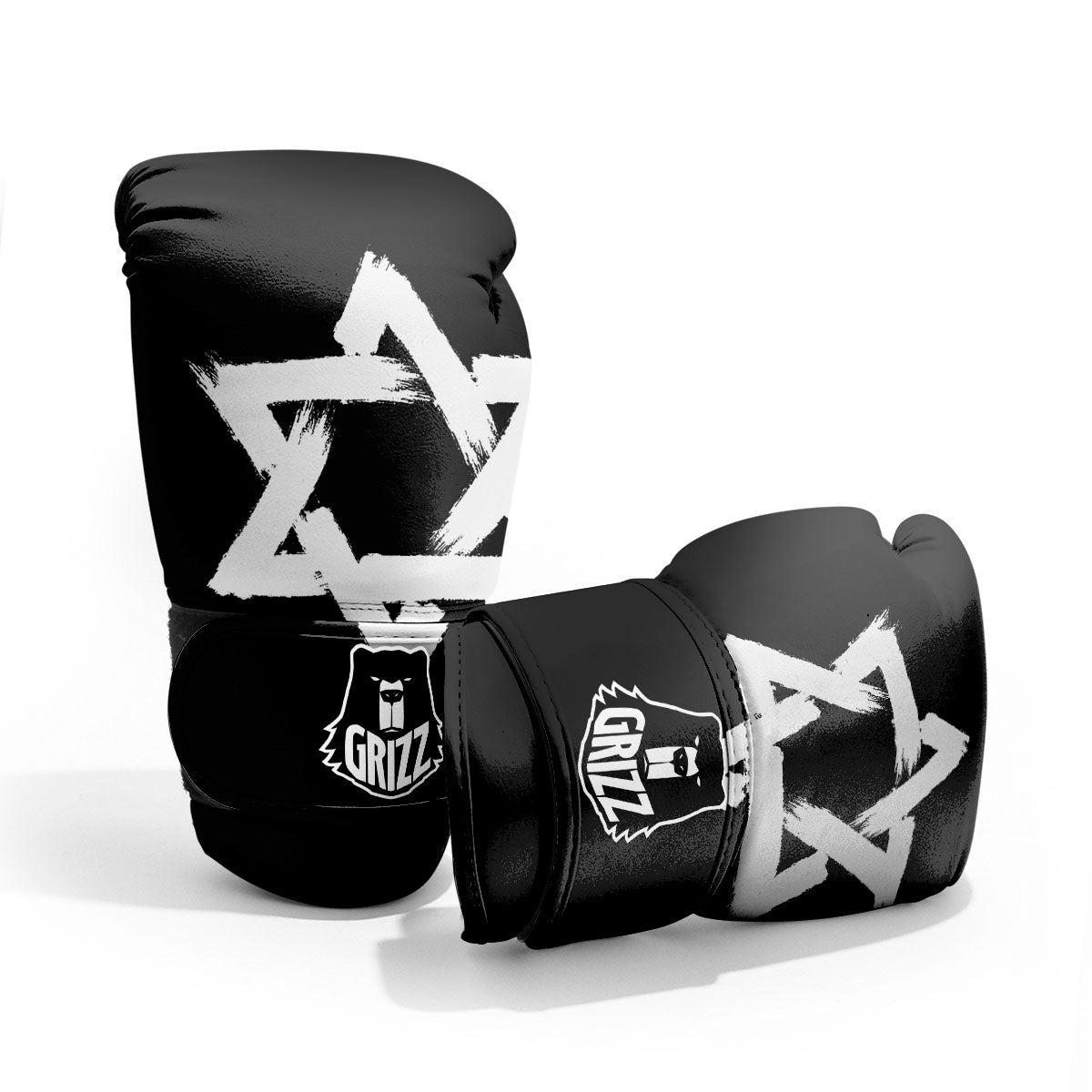 Black And White Star of David Print Pro Boxing Glove