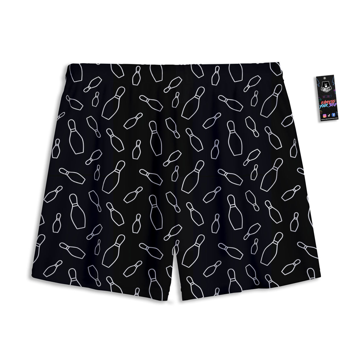 Cartoon Dartboard Print Pattern Mesh Shorts