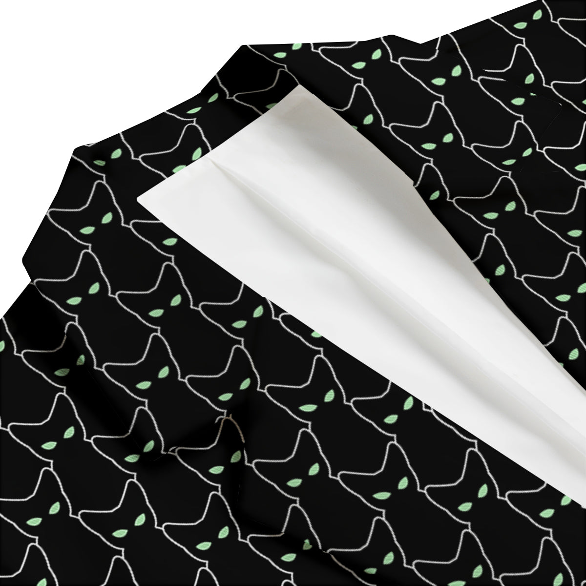 Black Cat Alien Print Pattern Men's Blazer-grizzshop