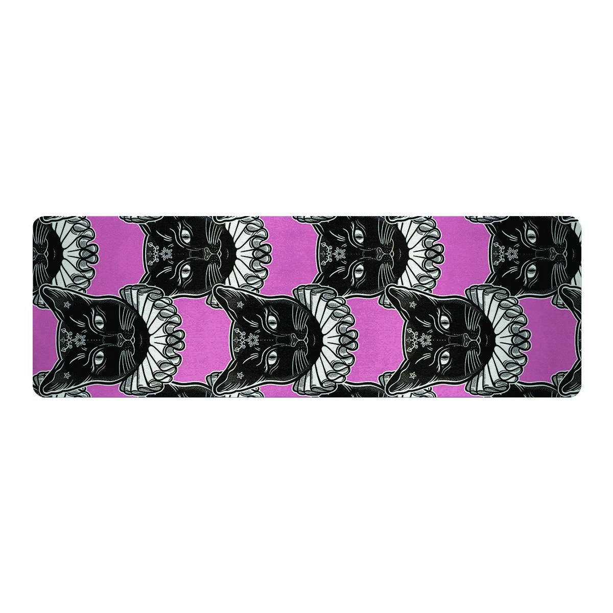 Black Cat Gothic Thin Yoga Mat-grizzshop