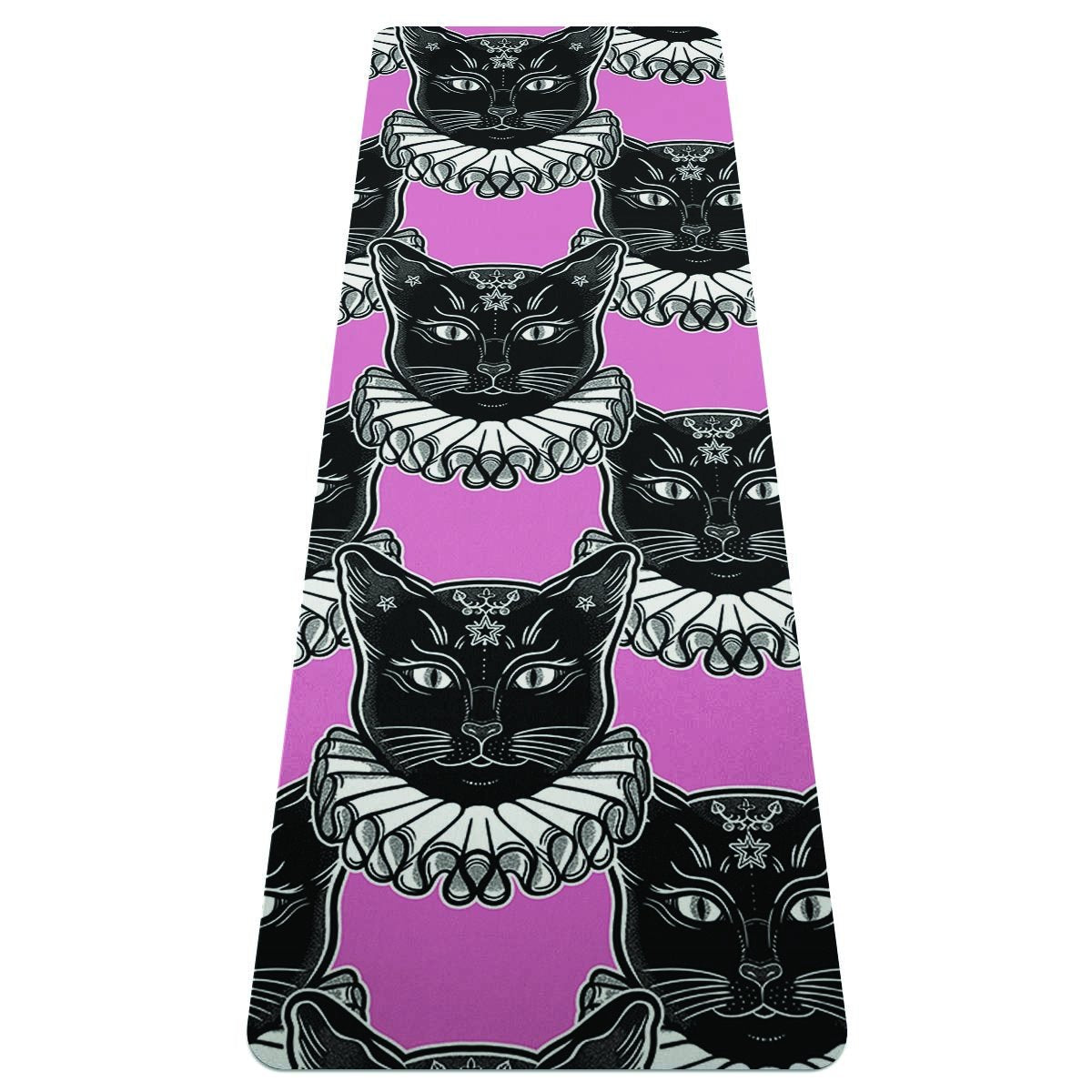 Black Cat Gothic Thin Yoga Mat-grizzshop