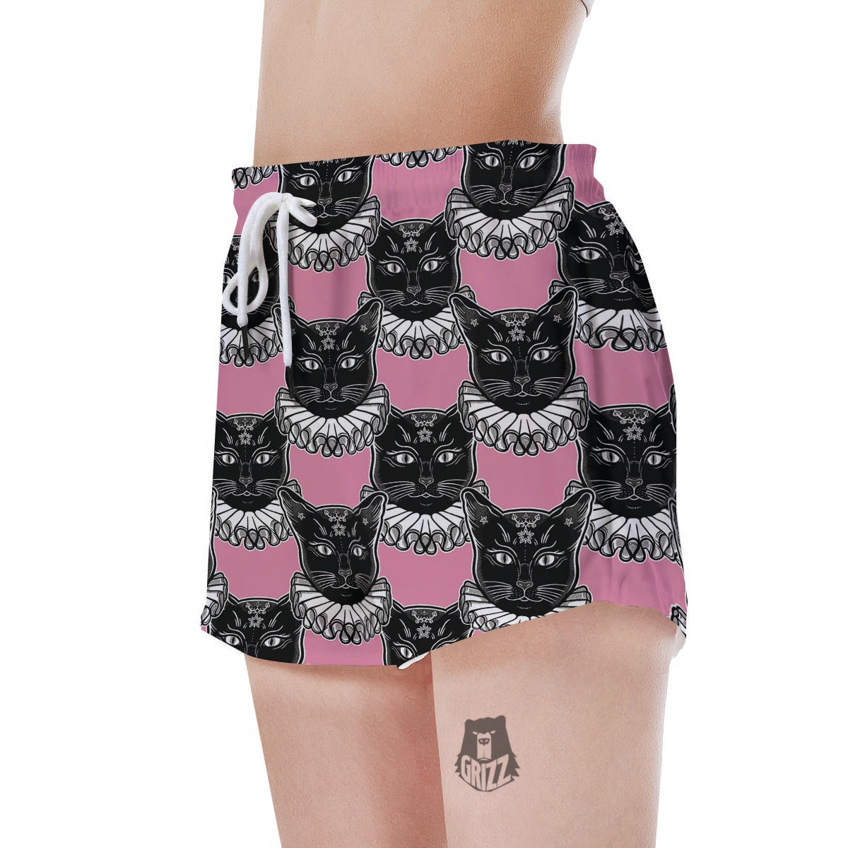 Black Cat Gothic Women's Shorts-grizzshop