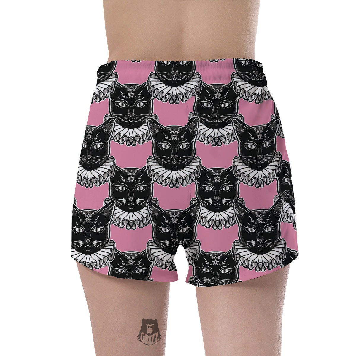 Black Cat Gothic Women's Shorts-grizzshop