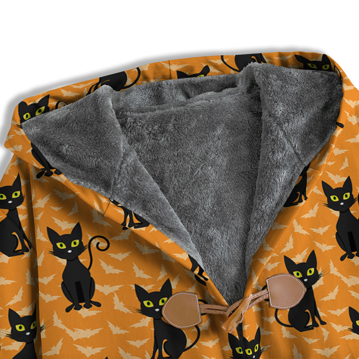 Black Cat Halloween Print Pattern Men's Windbreaker Jacket-grizzshop
