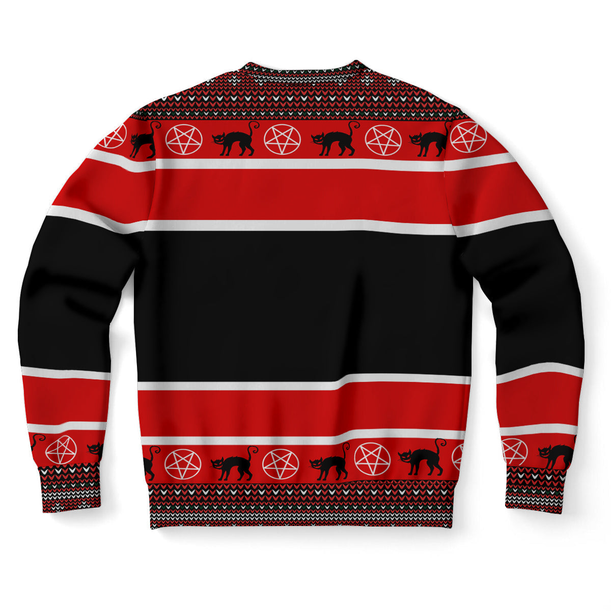 Black Cat Meowy Ugly Christmas Sweater-grizzshop