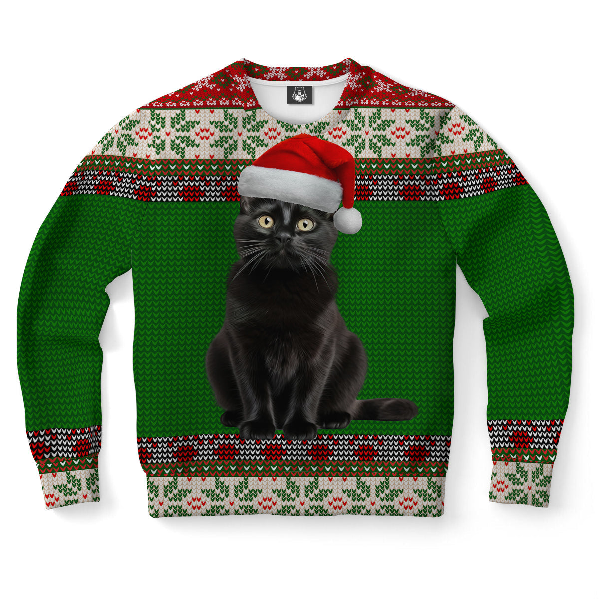 Black Cat Ugly Christmas Sweater-grizzshop