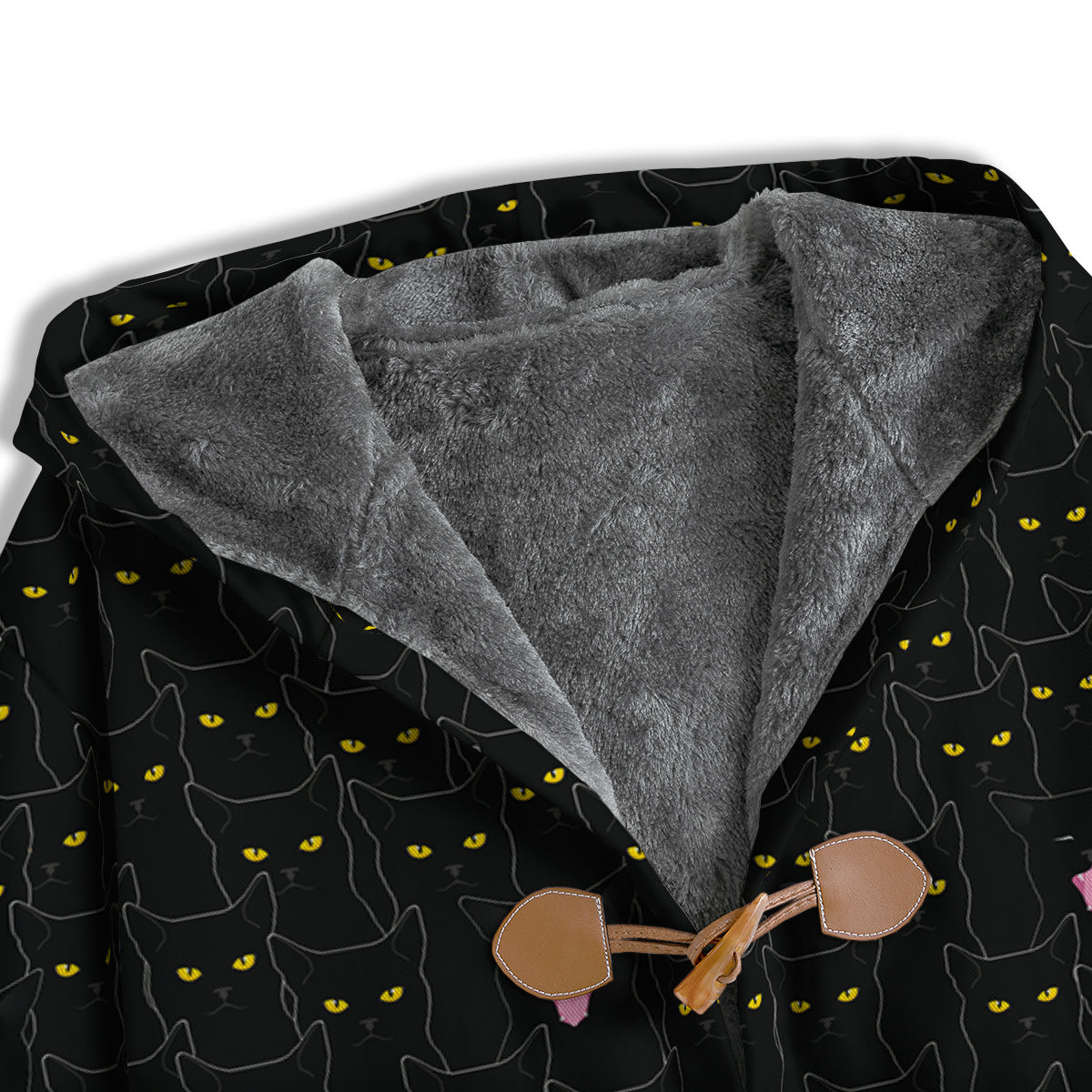 Black Cats Eyes Yellow Print Pattern Men's Windbreaker Jacket-grizzshop