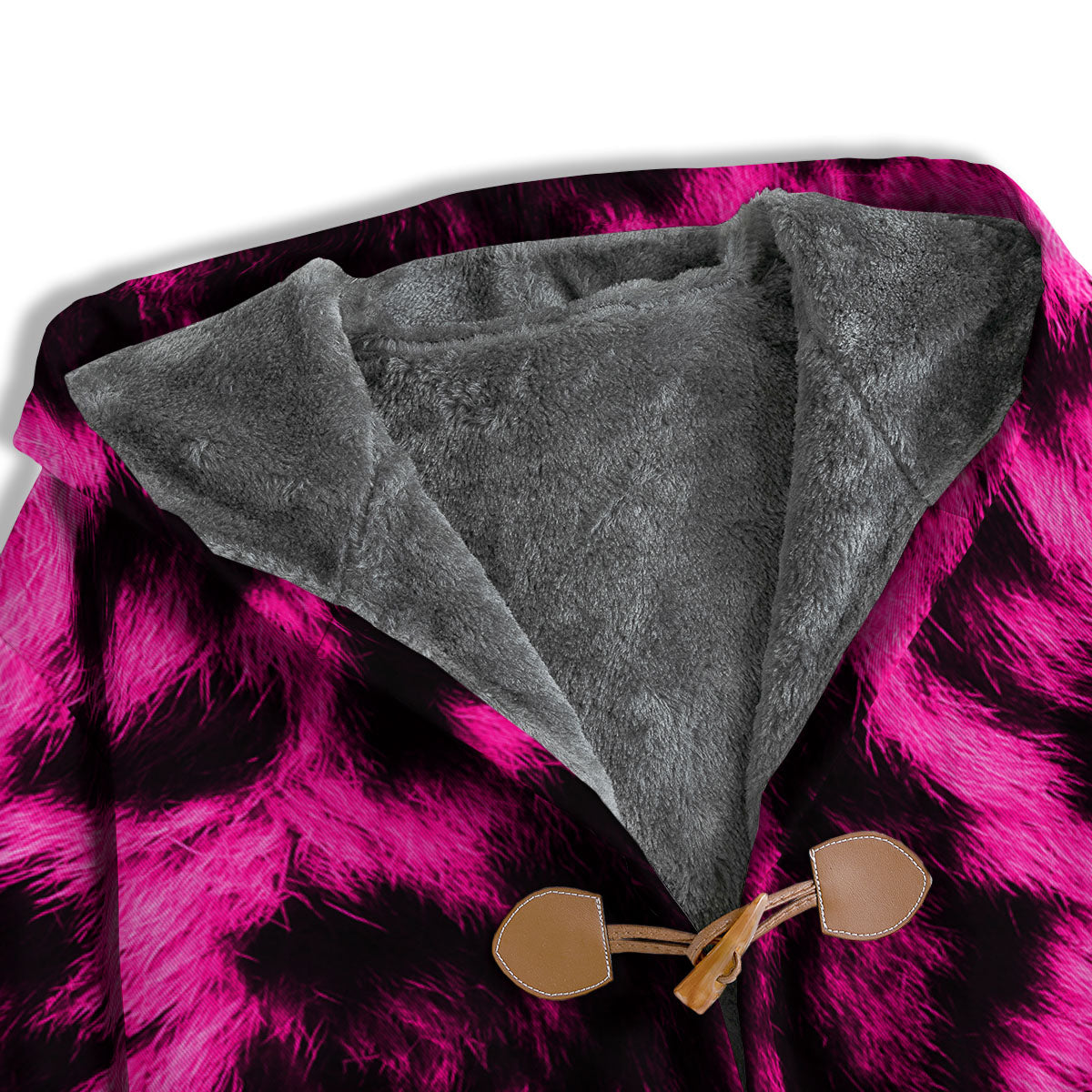 Black Cheetah And Hot Pink Print Men's Windbreaker Jacket-grizzshop