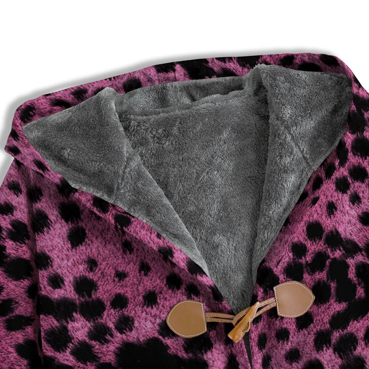 Black Cheetah And Hot Purple Print Men's Windbreaker Jacket-grizzshop