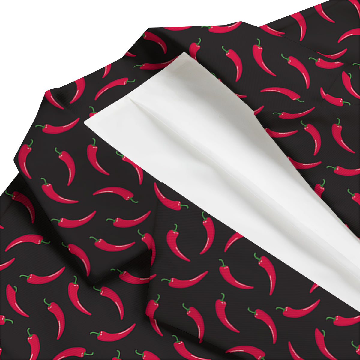 Black Chili Pepper Print Pattern Men's Blazer-grizzshop