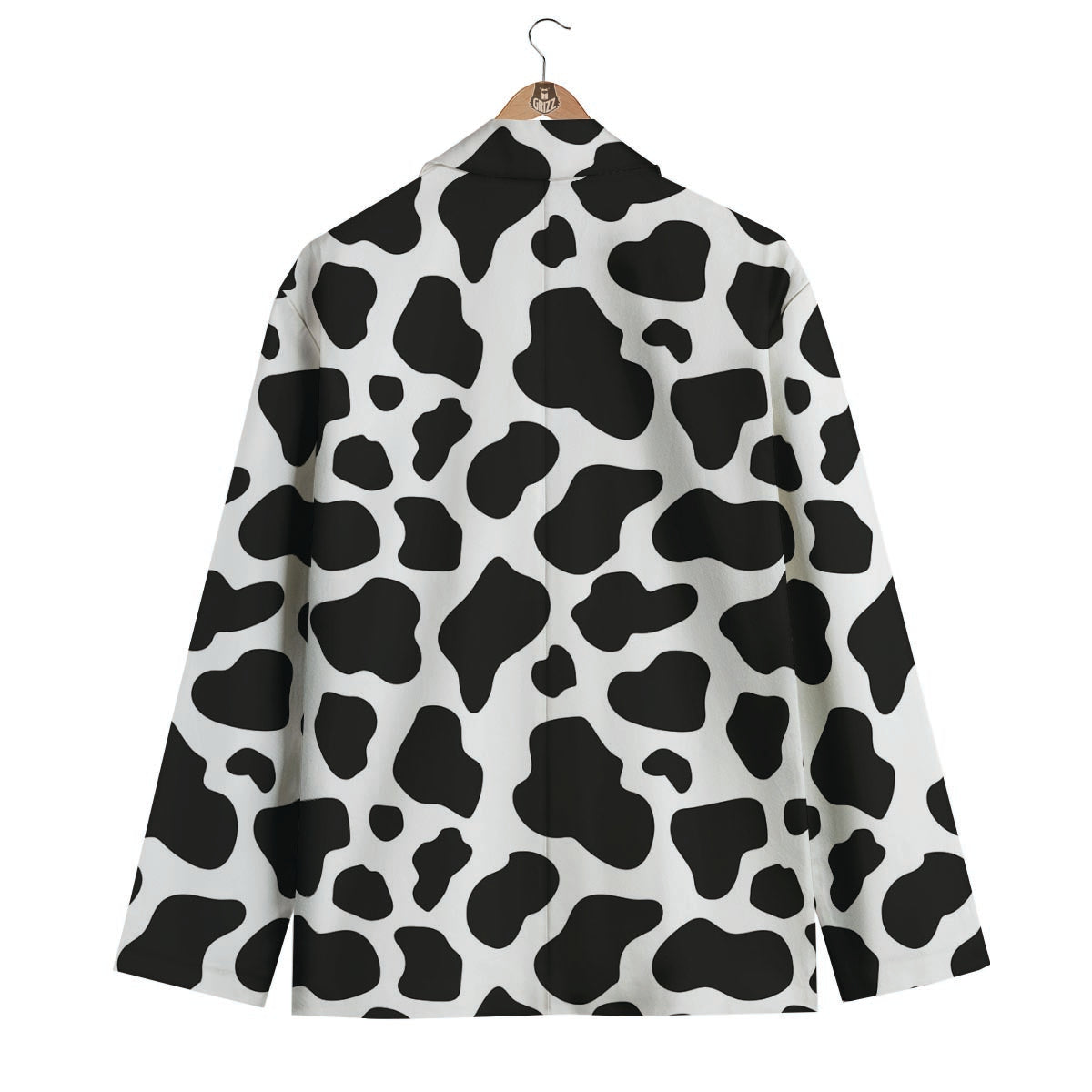 Black Cow Pattern Print' Men's Blazer-grizzshop