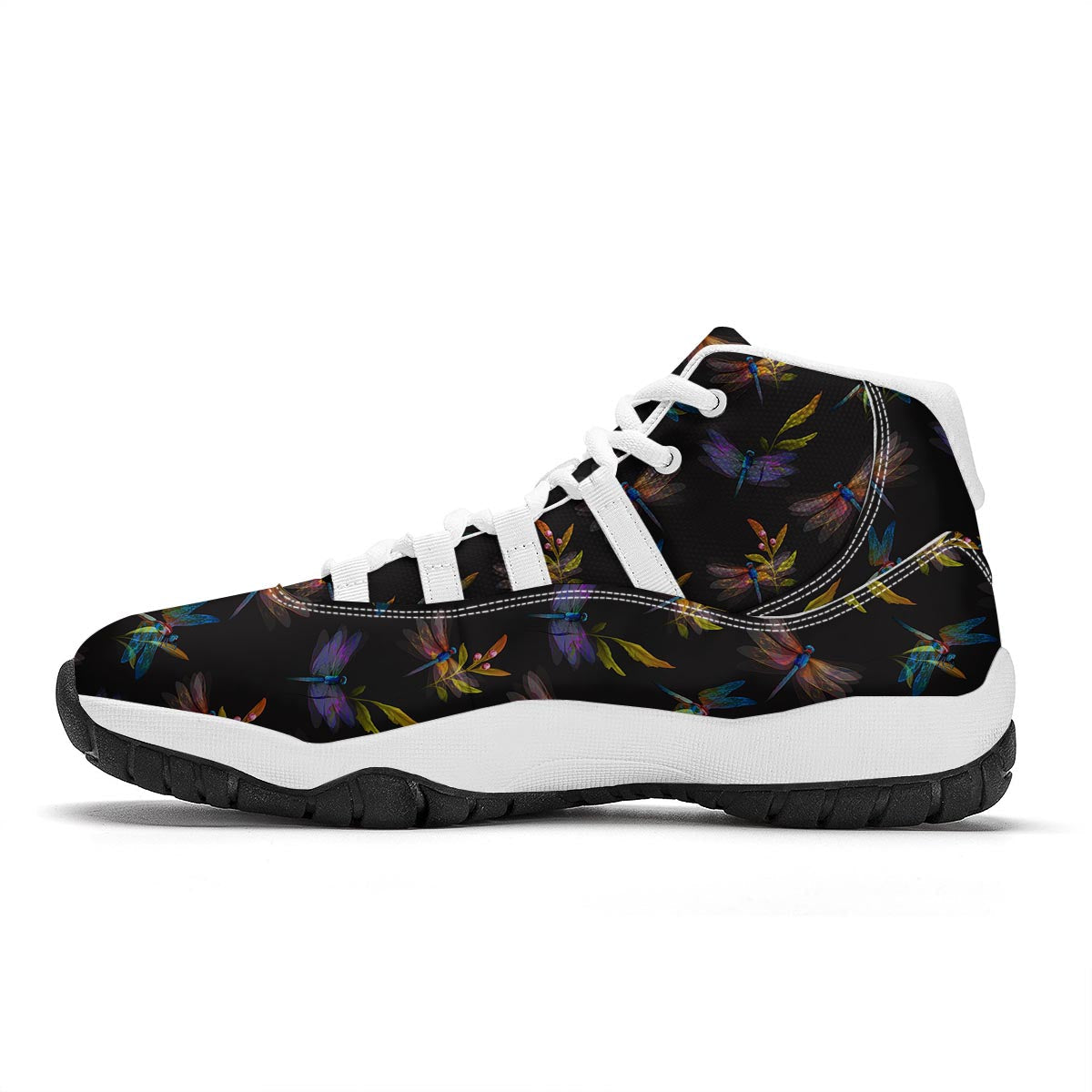 Black Dragonfly White Bball Shoes-grizzshop