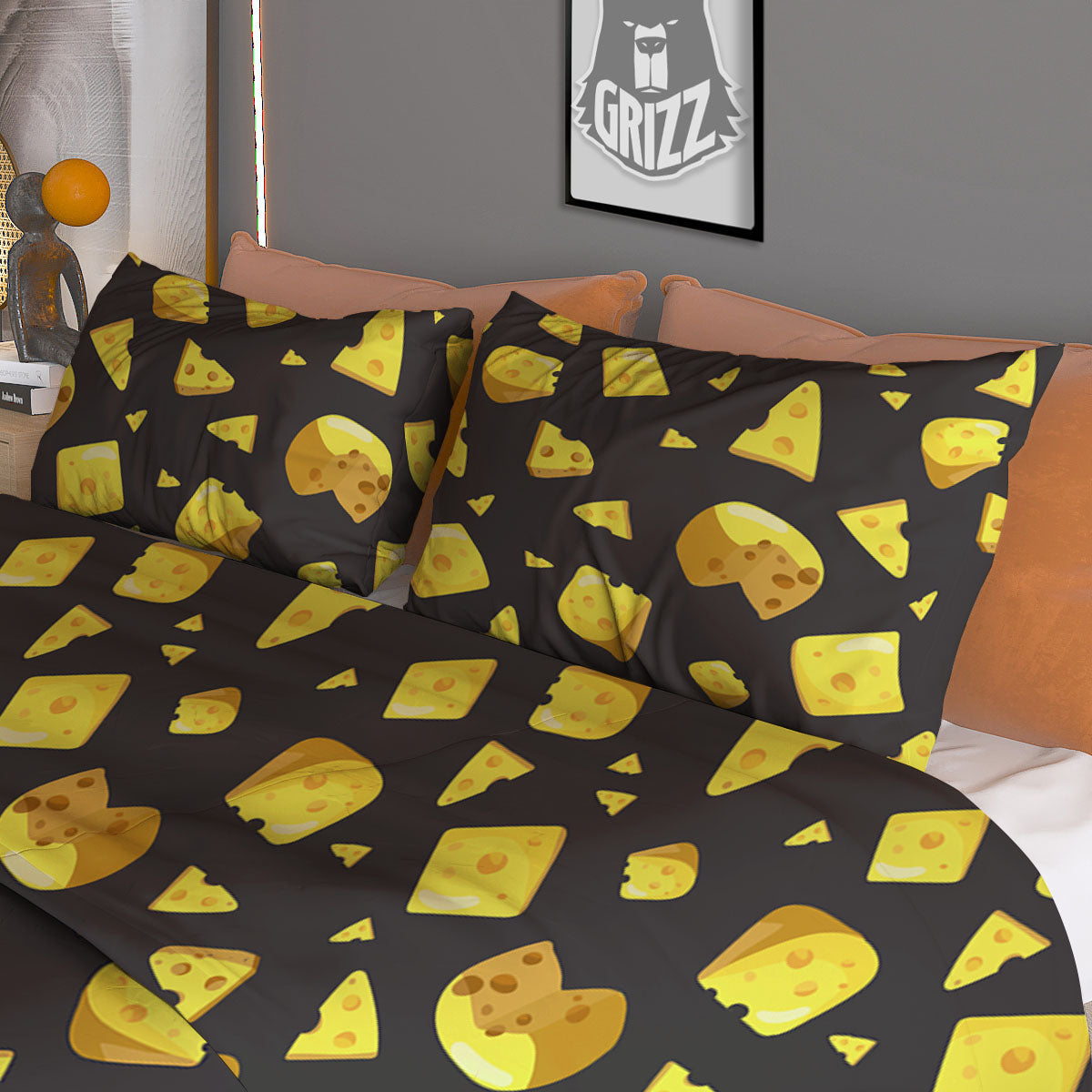 Black Holes And Cheese Print Pattern Duvet Cover Bedding Set