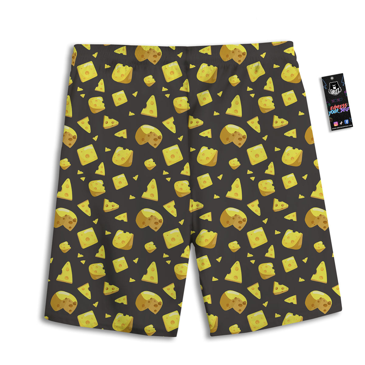 Black Holes And Cheese Print Pattern Men's Athletic Shorts