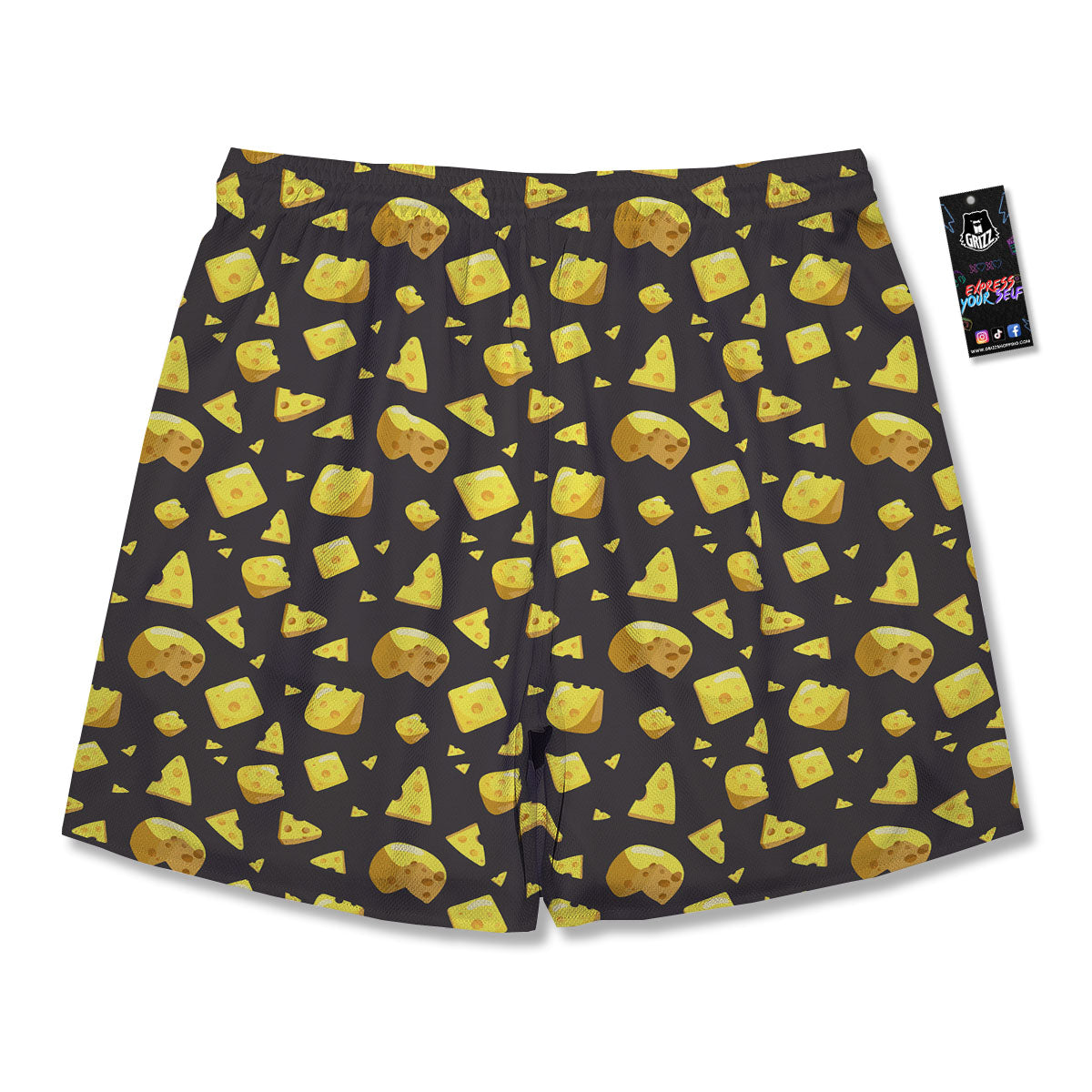 Black Holes And Cheese Print Pattern Men's Running Shorts-grizzshop
