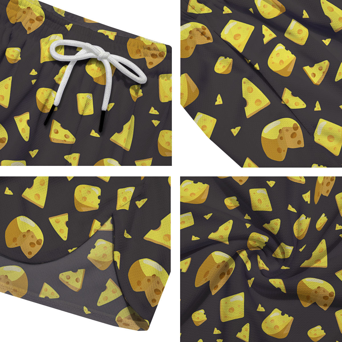 Black Holes And Cheese Print Pattern Men's Running Shorts-grizzshop