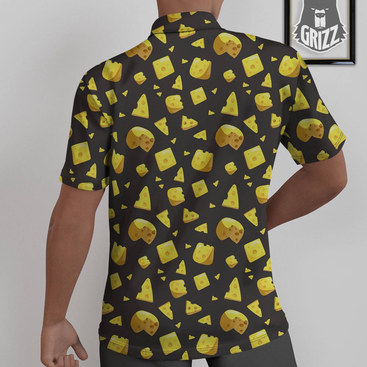 Black Holes And Cheese Print Pattern Untucked Shirts-grizzshop