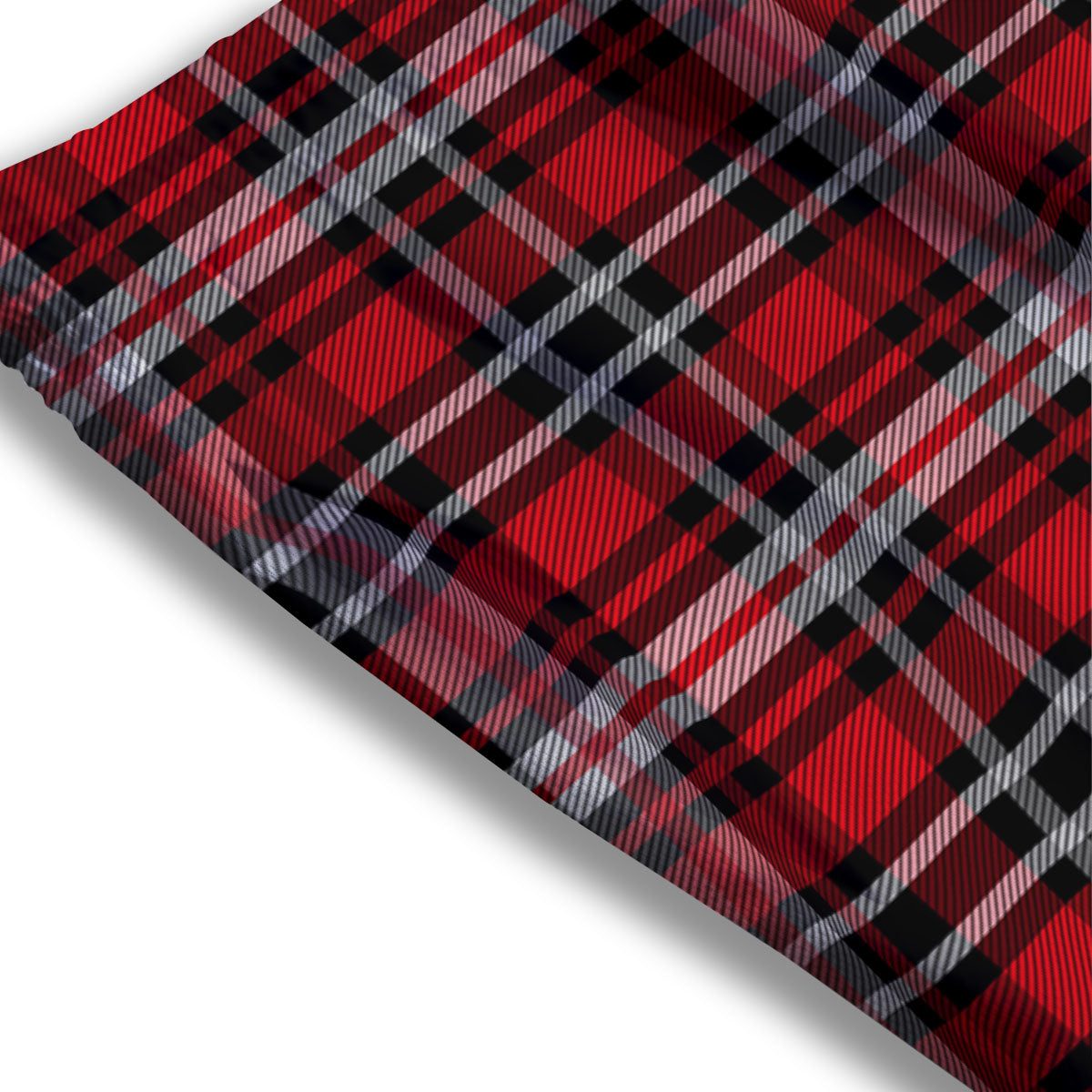 Black Red And White Tartan Print Pattern Mesh Shorts