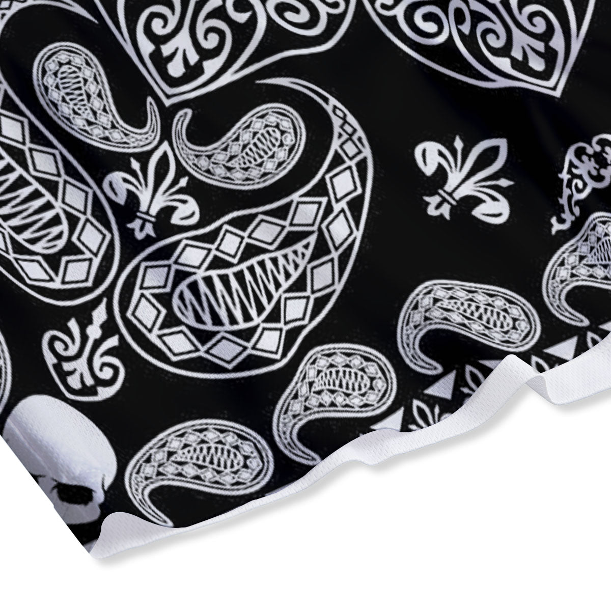 Check Black And Grey Print Pattern Mesh Shorts