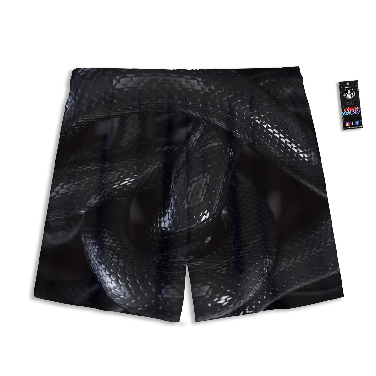 Black Green And White Tartan Print Mesh Shorts