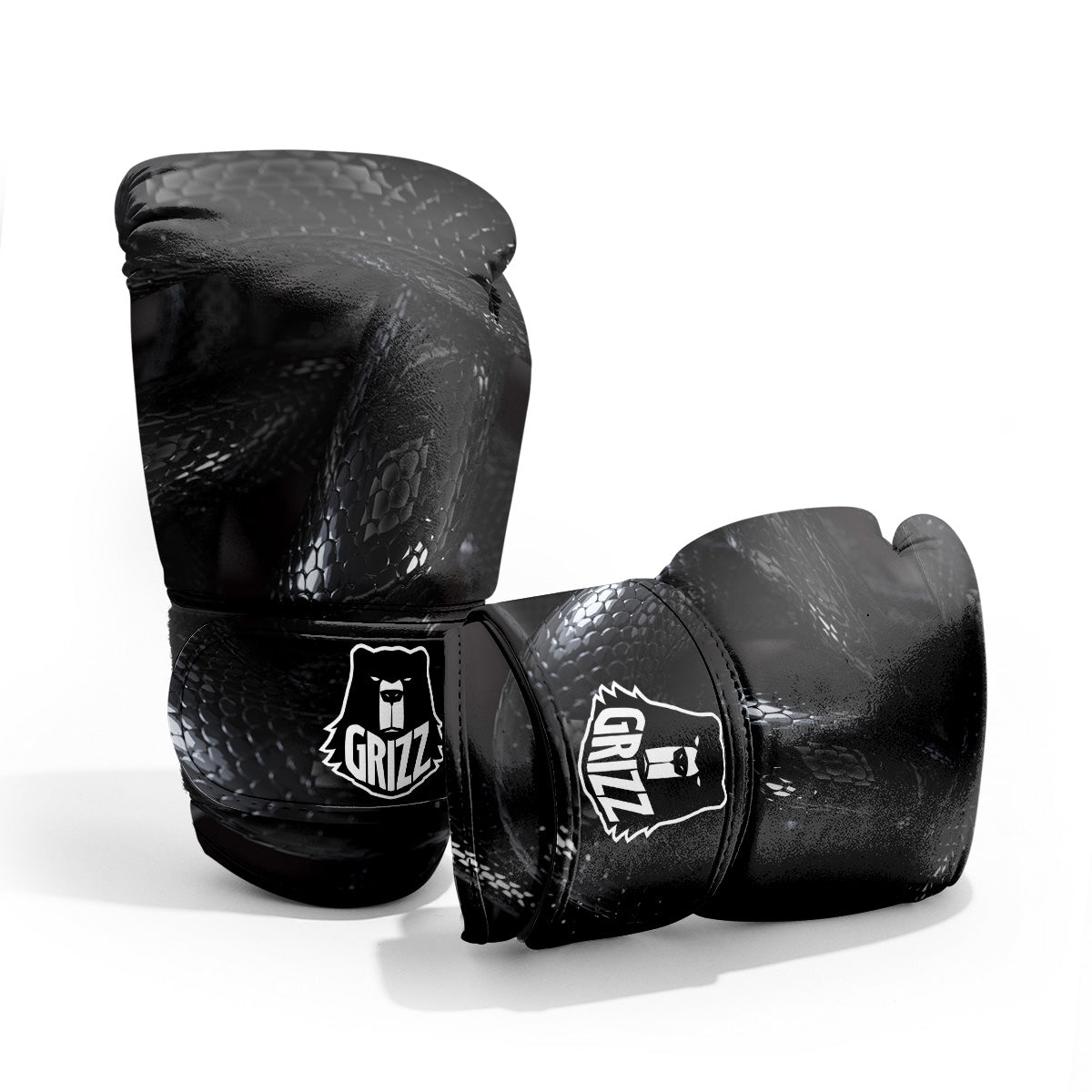 Black Snake Print Pro Boxing Glove