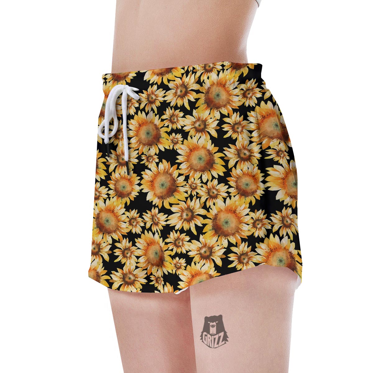 Black Sunflower Women's Shorts-grizzshop