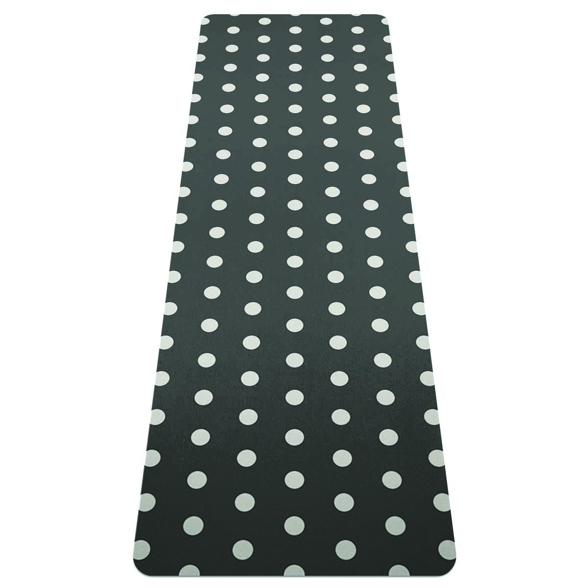 Black Tiny Polka Dot Thin Yoga Mat-grizzshop