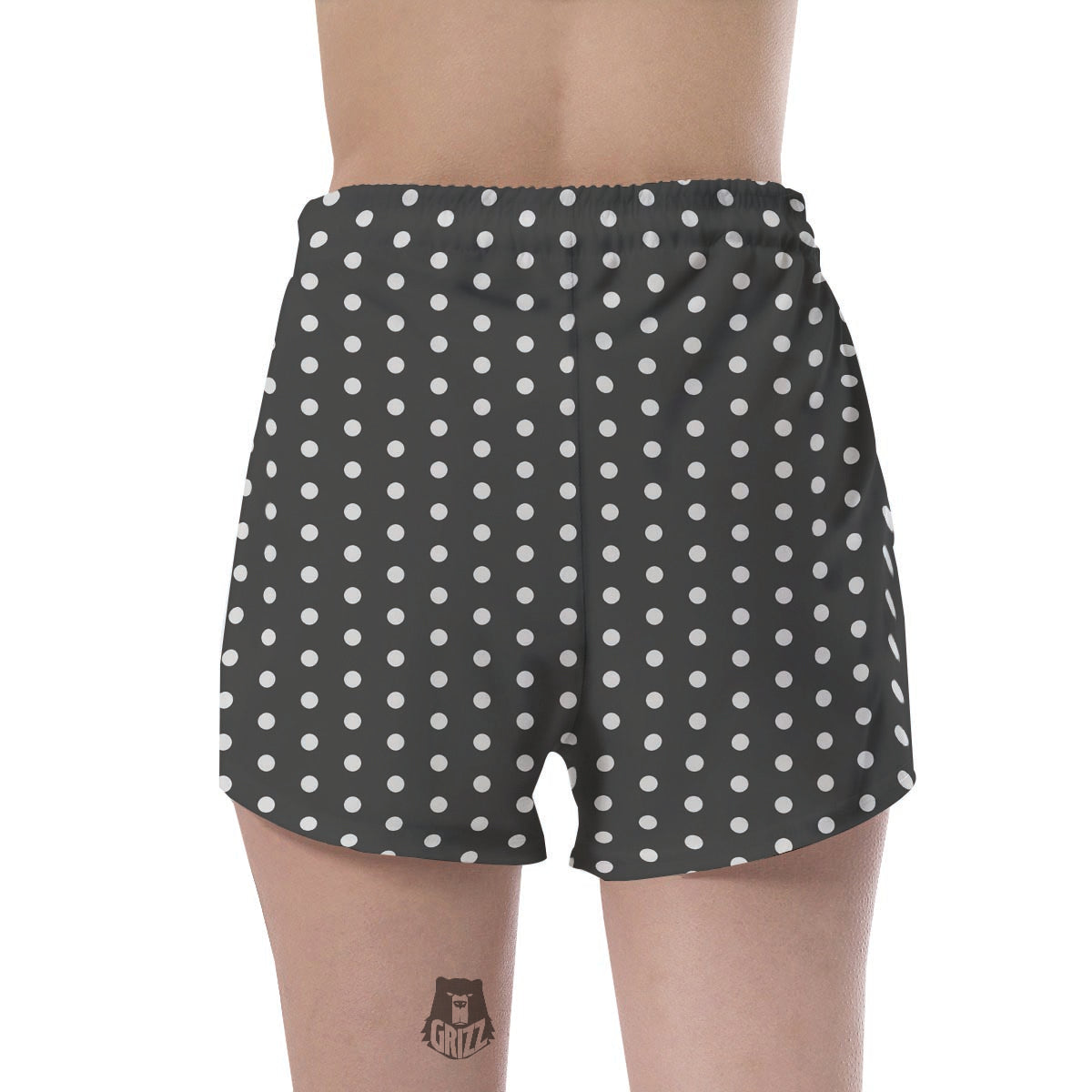 Black Tiny Polka Dot Women's Shorts-grizzshop