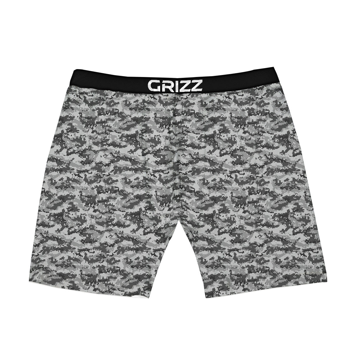 Black White And Grey Digital Camo Print Boxer Briefs-grizzshop