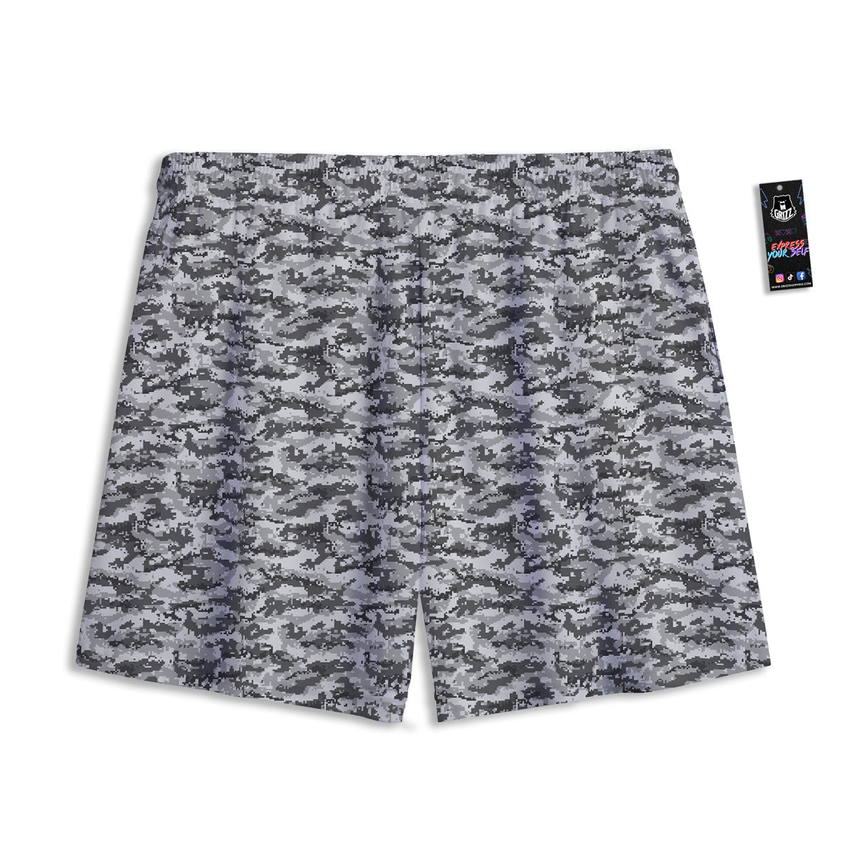 Black Halloween And Orange Argyle Print Mesh Shorts