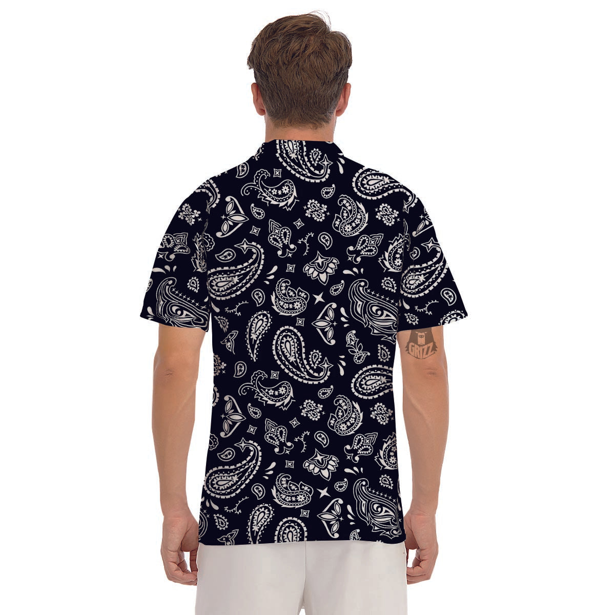 Black Bandana Men's Golf Shirts-grizzshop
