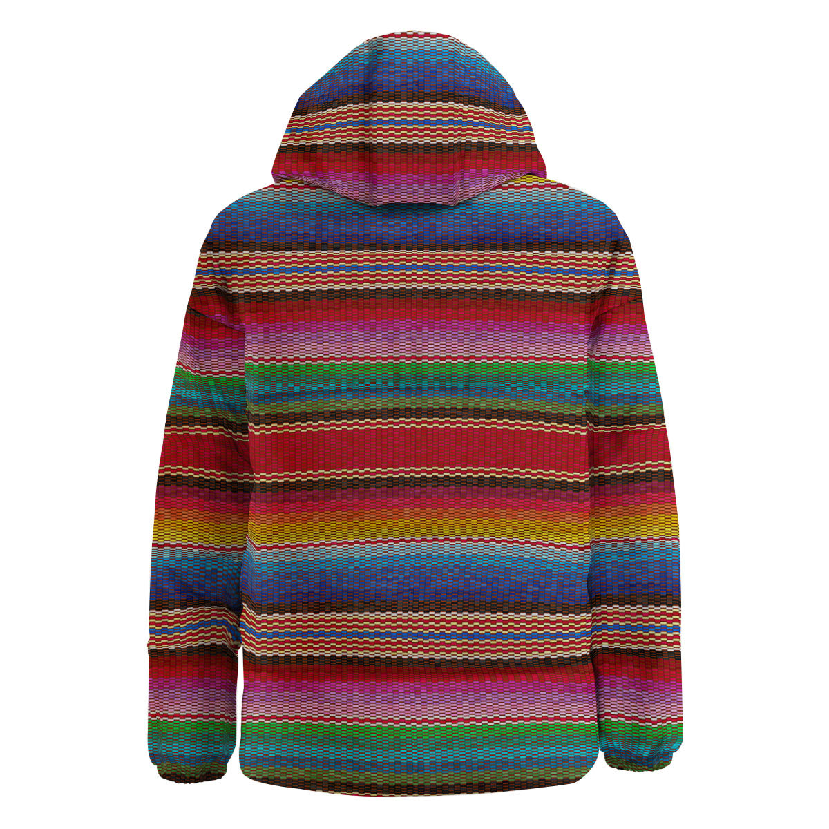 Blanket Mexican Colorful Print Pattern Down Jacket-grizzshop