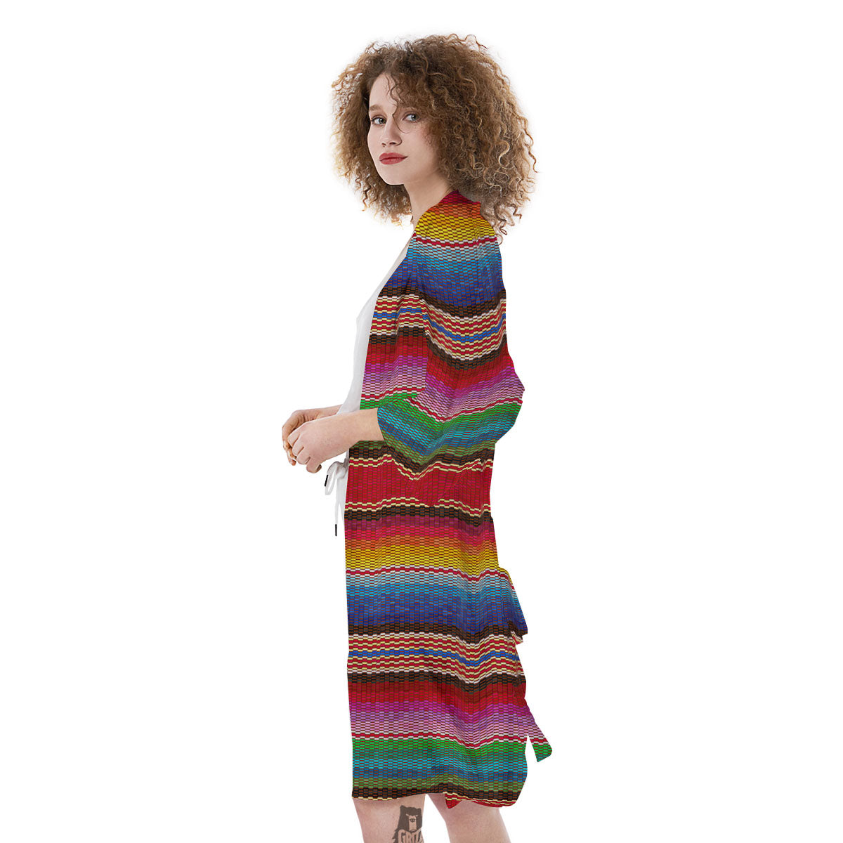 Blanket Mexican Colorful Print Pattern Kimono-grizzshop