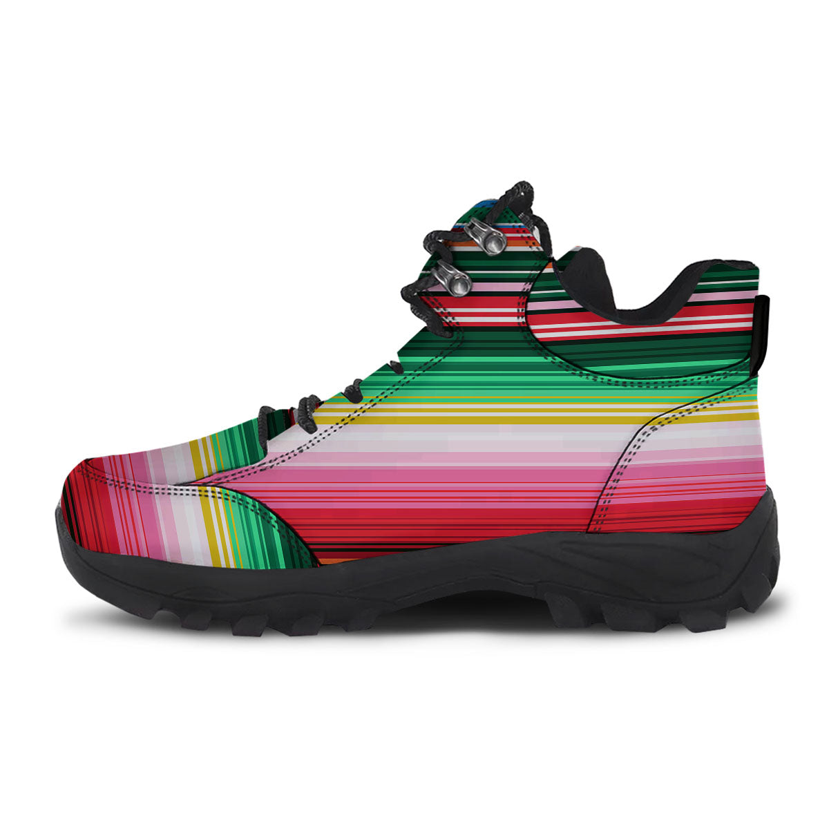 Blanket Mexican Serape Print Pattern Hiking Shoes-grizzshop