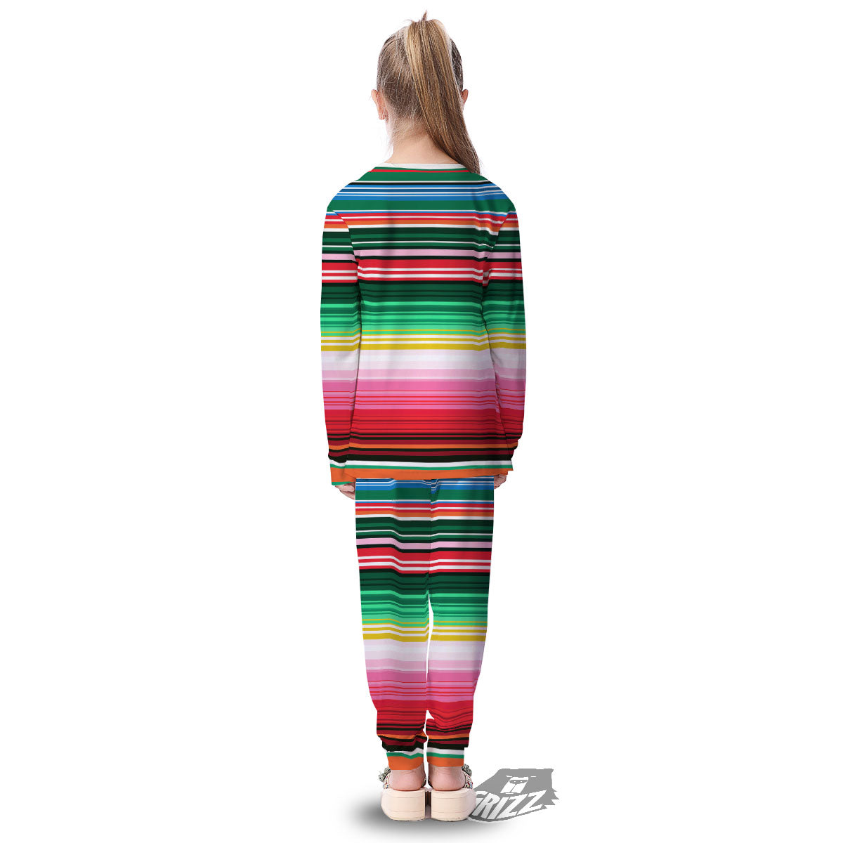 Blanket Mexican Serape Print Pattern Kid's Pajamas-grizzshop