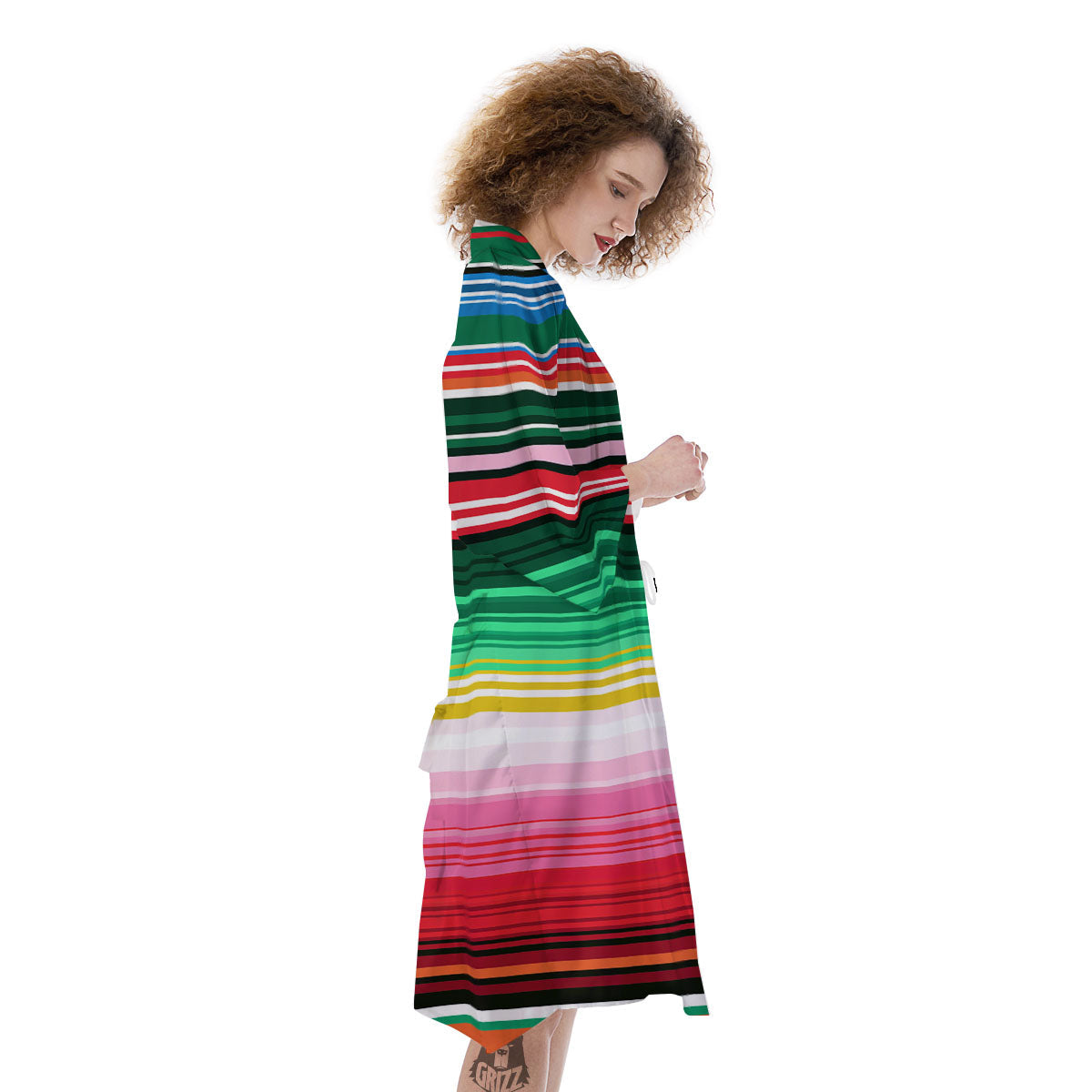 Blanket Mexican Serape Print Pattern Kimono-grizzshop