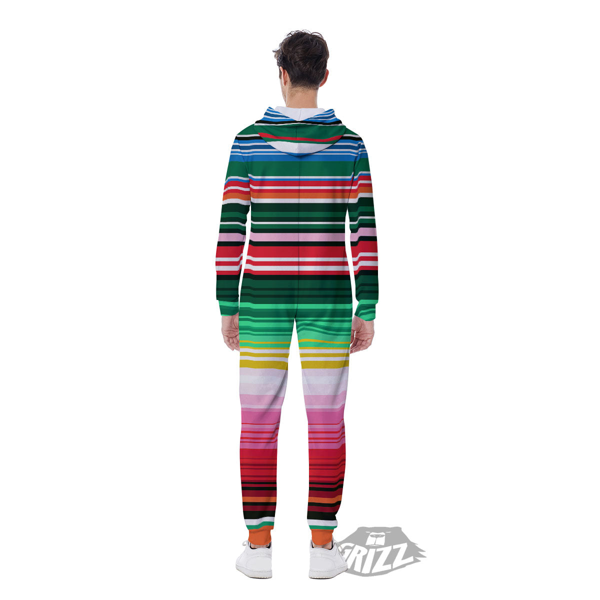Blanket Mexican Serape Print Pattern Men's Jumpsuit-grizzshop