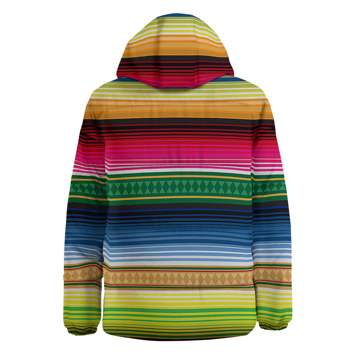 Blanket Mexican Striped Print Pattern Down Jacket-grizzshop