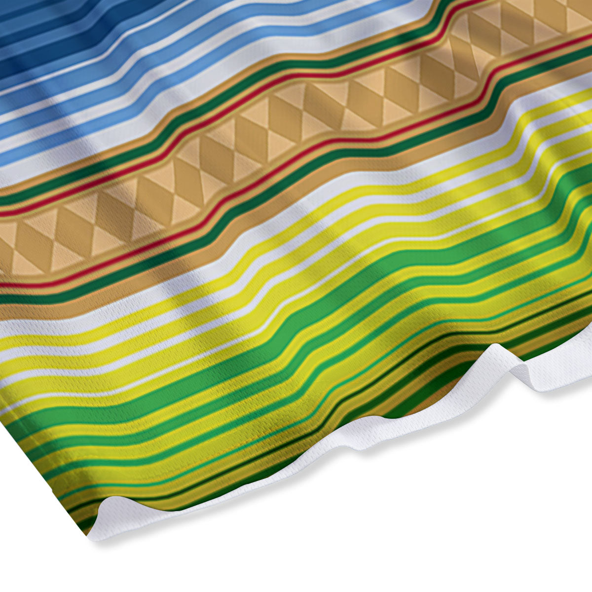 Blanket Mexican Striped Print Pattern Mesh Shorts