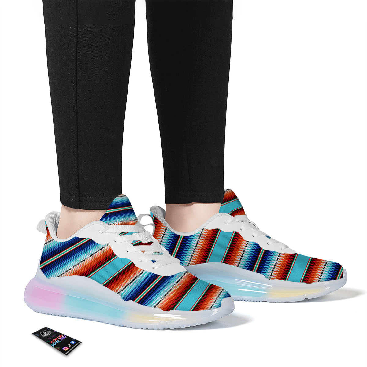 Blanket Mexican Vintage Print Pattern Running Sneakers-grizzshop