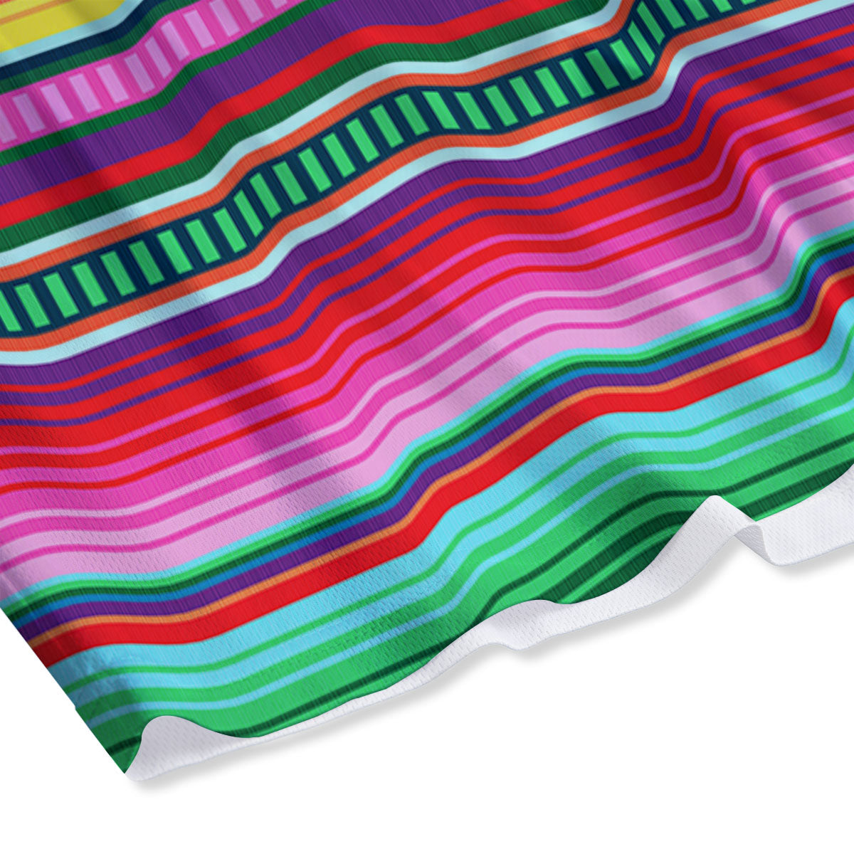 Blanket Stripe Ethnic Serape Print Mesh Shorts