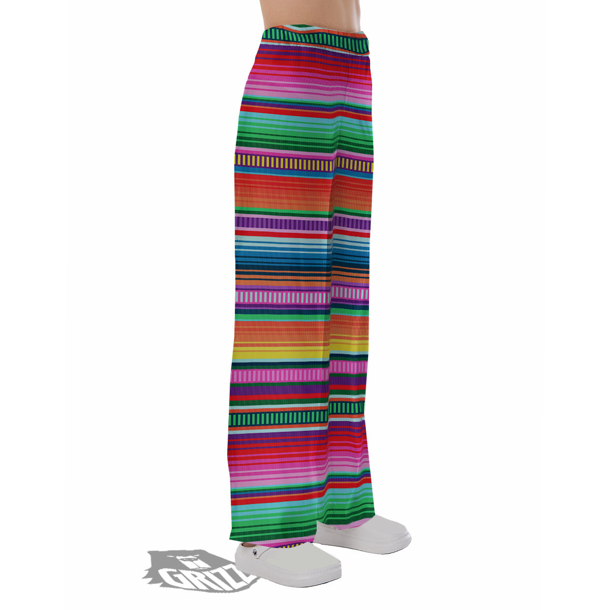 Blanket Stripe Ethnic Serape Print Pajama Pants-grizzshop